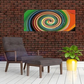 Tablou abstract - spirala colorata (120x50 cm)
