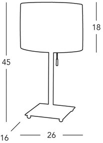Kolarz A1307.71.7 - Lampă de masă SAND 1x E27/60W/230V