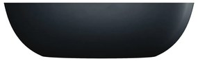 Omnires Shell M+ cada freestanding 175x78 cm ovala negru SHELL175WWBLV