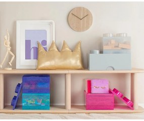 Cutie de depozitare pentru copii albastru-deschis din plastic 25x25x18 cm – LEGO®