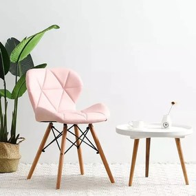 Scaune de sufragerie 4buc din piele, Rose