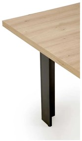 Masă de bucătărie Aseado, stejar artisan / negru