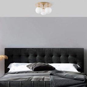 Plafonieră aurie cu abajur din sticlă 37x44 cm Well – Opviq lights