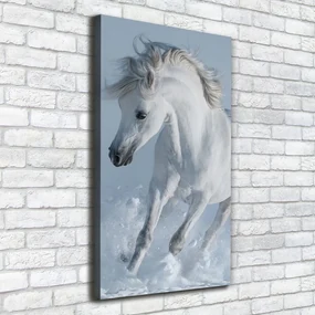 Pictură pe pânză Cal alb în galop
