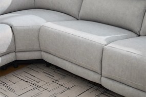 Coltar dumonde cu 2 reclinere electrice, tetiere reglabile, incarcare USB, Arvion 341x103cm