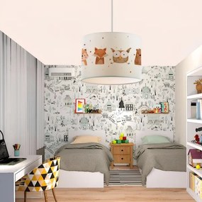 Lustră pentru copii CANDY 1xE27/40W/230V alb/maro