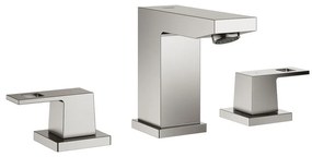 Baterie lavoar Grohe Eurocube S dubla comanda crom periat Supersteel cu ventil