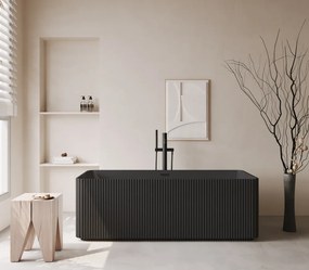 Cada acril freestanding Linea Pure, Negru, 170 cm, 5040