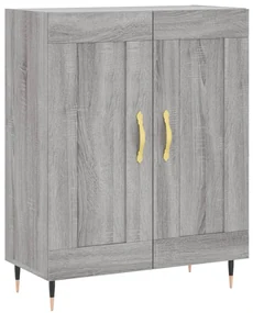 830178 vidaXL Servantă, gri sonoma, 69,5x34x90 cm, lemn compozit