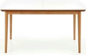 Masa extensibila BARRET, alb/stejar, 90/190x80x75 cm