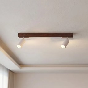 Brilagi - Spot LED SELE 2xGU10/30W/230V + LED/15W alb/decor stejar