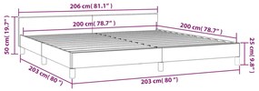 Cadru de pat cu tablie, cappuccino, 200x200 cm, piele ecologica Cappuccino, 200 x 200 cm