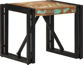 vidaXL Masuta de cafea multicolora 40x40x35 cm lemn masiv recuperat