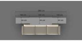 Set pat rabatabil dublu cu somiera inclusa, canapea 3 locuri si 2 biblioteci(100 cm) - ROYAL XL 160 - SOFA &amp; BIG BOOKCASES SET (160X200)