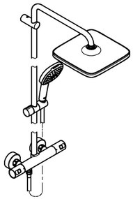 GROHE 266962431 - Sistem de duș VITALIO COMFORT 250, 250 × 250 mm, negru