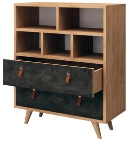 Dulap MARCO 85,6x70 cm antracit/maro