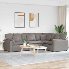 vidaXL Canapea modulară cu perne, gri taupe, textil