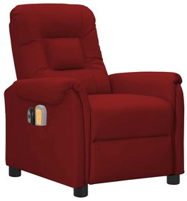 3098581 vidaXL Fotoliu de masaj electric, roșu vin, piele ecologică