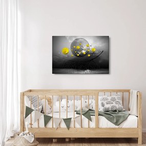 Tabloul - bile abstracte galbene (90x60 cm)