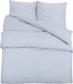 vidaXL Set cu husă de pilotă, gri, 200x220 cm, microfibră