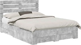 vidaXL Cadru de pat cu sertar cu headboard cu depozitare Lemn compozit