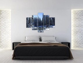 Tablou pădurii înzăpezite (150x105 cm)