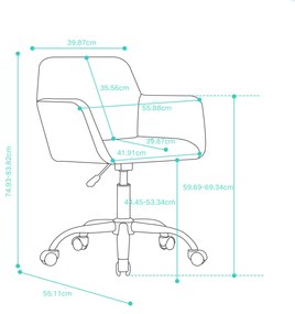 Scaun de lucru reglabil cu funcție rotativă, design ergonomic, Alb