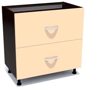 Corp inferior 80 cu 2 sertare metalice greutate Zebra cappuccino