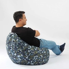 Fotoliu Nirvana Hobbit Pufrelax, Material Impermeabil - Camuflaj Fortele Aeriene