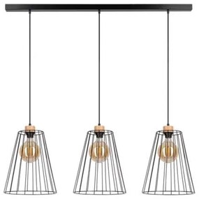 Lustră pe cablu Spot-Light DO19319304 ORAZIO 3xE27/60W/230 stejar