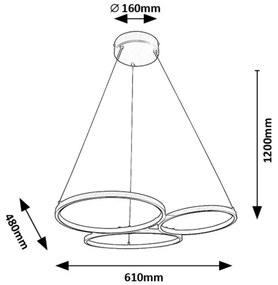 Lustra LED suspendata design modern Formand