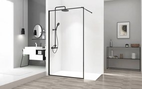 Paravan de dus tip Walk-in Rea Bler 90x195 cm profil negru