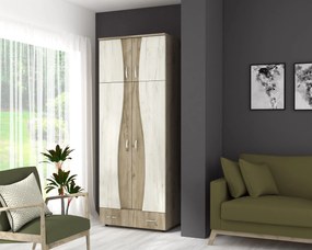 Sifonier 2 usi S, 90 cm Stejar K02/Stejar K01