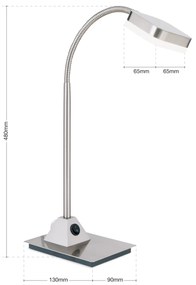 Veioza / Lampa de birou ajustabila Steno satin chrome