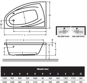Matana E-Drive 160, fără robinet, STÂNGA