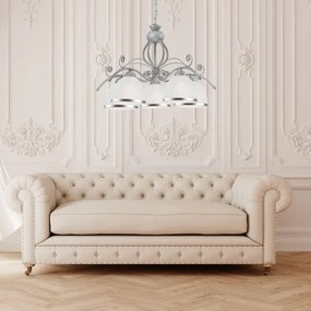 Lustră pe lanț RETRO II 5xE27/60W/230V argintiu