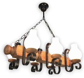 Lustră pe lanț Brilagi RUSTIC 6xE14/40W/230V fag