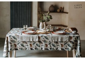 Față de masă din in 140x140 cm Golden Fall – Linen Tales