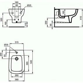 Bideu suspendat Ideal Standard Esedra