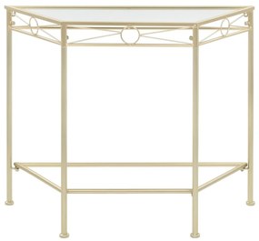 245934 vidaXL Masă laterală stil vintage, auriu, 87 x 34 x 73 cm, metal