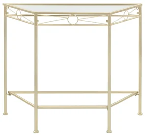 245934 vidaXL Masă laterală stil vintage, auriu, 87 x 34 x 73 cm, metal