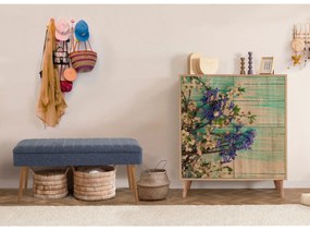 Mobilier pentru hol Maluxe 727 (Stejar sonoma + Albastru închis). 1089058