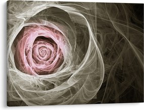 Tablou - Abstract trandafir roz deschis roz (70x50 cm)