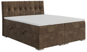 Pat de o persoană boxspring 120 cm Driny (caramel) (cu saltea și sp. depozitare). 1043357