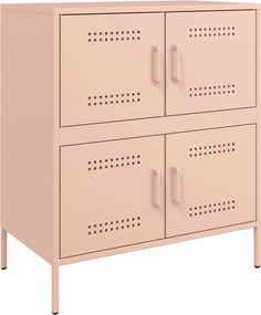 vidaXL Dulap, roz, 68x39x79 cm, oțel