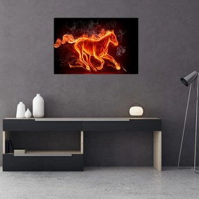 Tablou - Cal în flăcări (90x60 cm)