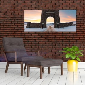 Tablou cu poarta, Yellowstone (120x50 cm)