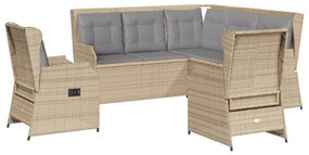 3262152 vidaXL Set mobilier de grădină cu perne, 5 piese, bej, poliratan