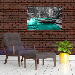 Tablou - Râul de iarnă (90x60 cm)