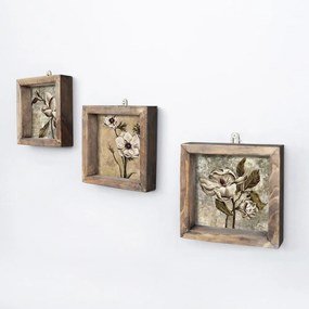 Set 3 tablouri Vintage, 15 x 15 cm
